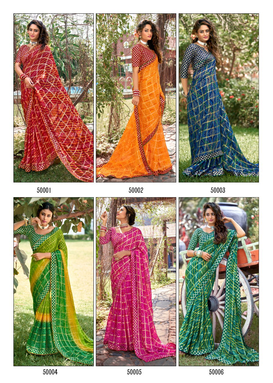 Kasvi Vaishnavi New Stylish Festive Wear Chiffon Designer Saree Collection